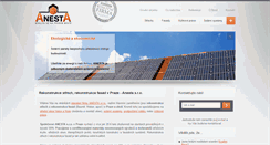 Desktop Screenshot of anesta.cz